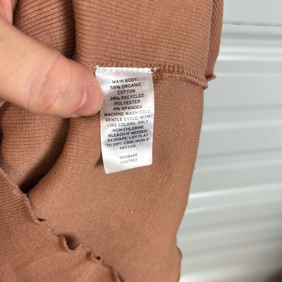 NWOT Abound Tan Ruched Babydoll Mini Dress - Picture 4 of 6